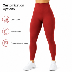 Custom Women's Scrunch Bum Seamless Gym Leggings High Waist Nylon Spandex <b>Butt</b> <b>Lifting</b> Workout Yoga <b>Pants</b> - Product Image 3