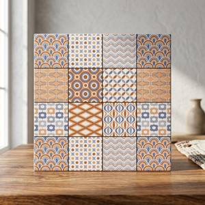 Morbi 40x40cm Carrelages de sol en porcelaine émaillée aspect marocain doré 400x400mm Carreaux de céramique pour villas de luxe - Product Image 6