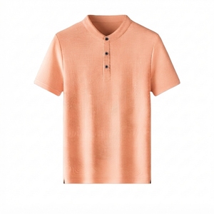 Chemise en lin tricoté haut de gamme pour homme, légère, anti-humidité, broderie personnalisée, OEM, vente en gros, style décontracté chic, douce - Product Image 1