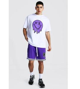 Ensembles short et t-shirt de basketball Y2K pour hommes, couleur et impression personnalisées, vêtements d'été pour hommes, ensemble t-shirt et short en coton, service OEM/ODM - Product Image 2