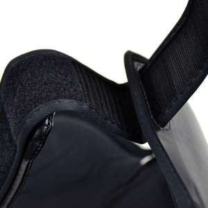 สนับแข้งหนังแท้ขายดีสำหรับมวยไทย ปรับได้ สีดำ ป้องกันการกระแทก เหมาะสำหรับการฝึกซ้อมคิกบ็อกซิ่งและมวย - Product Image 5