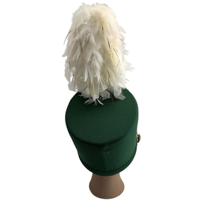 Sombreros Shako Napoleónicos Británicos Impermeables de Alta Calidad para Banda de Marcha, Hechos de Cuero Vacuno con Pluma y Placa de Latón con Águila, Casuales para Uso Diario - Product Image 5