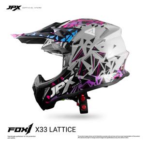 Le casque de motocross JPX Fox1 Motif X 33 offre une protection supérieure et un style audacieux pour une expérience de motocross ultime. - Product Image 2
