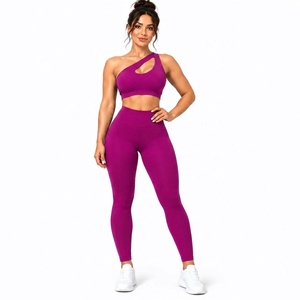 Nuevo Diseño al por Mayor, Conjunto de Yoga de Dos Piezas de Manga Larga Reciclado de Alta Calidad, Conjuntos Deportivos de Talla Grande para Mujer - Product Image 1