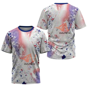 เสื้อยืดผู้ชาย พิมพ์ลาย สไตล์ลำลอง ผ้าโพลีเอสเตอร์ 100% แบบซับลิเมชั่น เสื้อยืดสั่งทำ - Product Image 1
