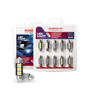 Roadpower (RP-ROOF10-G3) Lot de 10 lumières LED festoon de 36 mm pour l'intérieur et le toit de la voiture - Blanc froid 6000K, 15 g chacune - Product Image 1