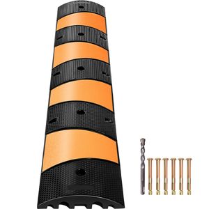 Rallentatore di velocità modulare in PVC con capacità di carico di 22.000 libbre, lunghezza 72,8 pollici, in gomma, 1 pezzo, 2 canali, 72,8 x 12,2 - Product Image 2