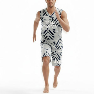 Ensembles de maillots de basket-ball athlétiques personnalisés pour adultes, uniforme en mesh performant, taille plus, 100% polyester, ensemble d'uniformes de basket-ball - Product Image 3