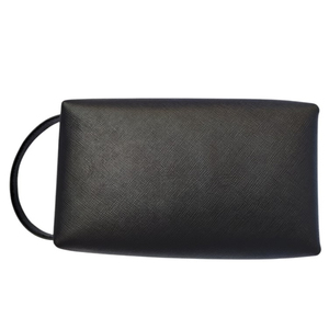 Simple Black PU Cosmetic <b>Bag</b> with Zipper Closure Medium Size Portable Travel <b>Toiletries</b> Case Organizer - Product Image 4