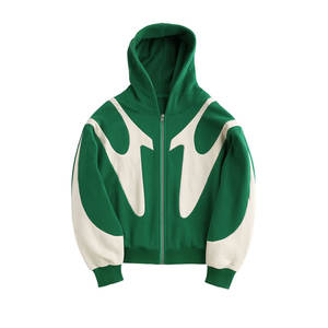 เสื้อฮู้ดดี้ทรงโอเวอร์ไซส์ ผ้าฝ้าย 100% คุณภาพสูง แบบเฟรนช์เทอร์รี่ ล้างสีแบบแอซิดวอช ทรงดรอปโชว์เดอร์ ซิปครึ่งตัว ปิดหน้า  ย้อนยุคสไตล์ Y2K สตรีทแวร์ - Product Image 1