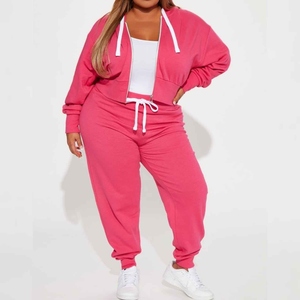 Two Piece Custom Unisex Maternity Tracksuit <b>Set</b> Zip-Up Jacket & Joggers 100% Cotton Windproof Sporty Winter Outfit Cotton - Product Image 4