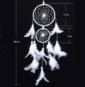 Atrapasueños Decorativo para el Hogar con Plumas y Luces, Anillo de Hierro, Decoraciones de Pared - Product Image 1