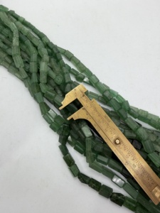 Perles de pierres précieuses en aventurine verte naturelle, forme irrégulière, 10-15 mm, brin de 16 pouces, fabrication de bijoux - Product Image 6