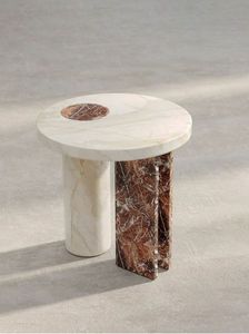 Wholesale Price Travertine <b>Side</b> <b>Table</b> Modern Stone Accent Furniture For Luxury Home Hotel Decor Export Bulk Use Sale <b>Set</b> Premium - Product Image 6