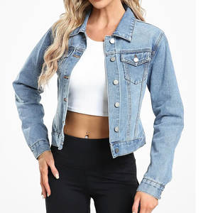 Veste en jean pour femme, tendance 2025, matière premium, logo personnalisé imprimé, prix bas - Product Image 4