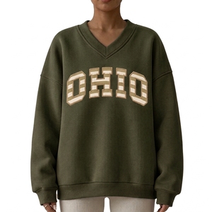 Compre Sudadera Premium Personalizada para Mujer con Cuello en V, Holgada, Suave, de Felpa, para Uso Diario - Product Image 3