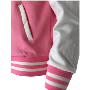 Custom logo Leather Sleeves Blank Letterman <b>Jacket</b> Oversize University Cheap Custom pink Varsity <b>Jacket</b> - Product Image 4