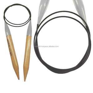 Aiguille à tricoter circulaire de 47 pouces 120 cm pour le poids du fil de sport Logo personnalisé Coffret cadeau avec câble en nylon Rundpinde - Product Image 6