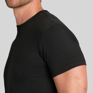 Custom Front Logo Knitted Sporty Blend Spandex/Polyester Workout Sports <b>T</b>-<b>Shirts</b> for <b>Men</b> Blank <b>Muscle</b> Gym Slim <b>Fit</b> Quick Dry - Product Image 4