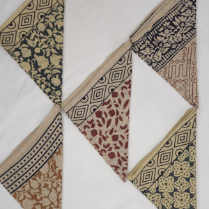 Wholesale Custom Cotton <b>Square</b> <b>Scarf</b> Bandana Hand Block Print Custom Logo 53x53cm Spring/Summer Breathable & Durable - Product Image 4