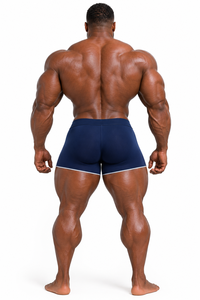 Calzoncillos bóxer para hombre, color azul marino, corte medio, transpirables, 100% algodón, para gimnasio y entrenamiento. - Product Image 4