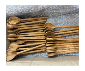 Cuillère à café vintage en bois, faite à la main, en bois naturel, cuillère à thé, cuillère à dessert, accessoires pour café, vente en gros - Product Image 6