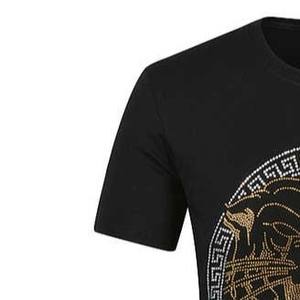 เสื้อยืดผู้ชายดีไซน์ทันสมัยประดับเพชรเทียม น้ำหนักเบา ขายดี ไม่ยับ สวมใส่สบาย ระบายอากาศได้ดี เสื้อยืดผู้ชายประดับเพชรเทียม - Product Image 3