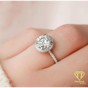 Bague de mariage en argent sterling 925 avec diamant de laboratoire taille ronde et sertissage de pierres détaillées, bijoux de mariée élégants pour les détaillants - Product Image 3
