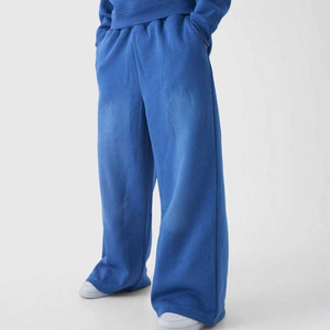 Pantalon de jogging ample personnalisé, effet délavé soleil, haute qualité, tissu épais, logo imprimé sur mesure, pour rester au frais - Product Image 1