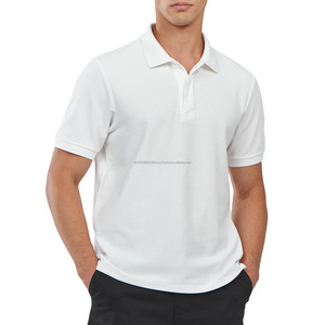 Camiseta Polo Lisa de Algodón Puro Transpirable para Hombre, Camisetas de Golf Lisas y Suaves, Camisetas Polo con Diseño de Logotipo Personalizado - Product Image 1