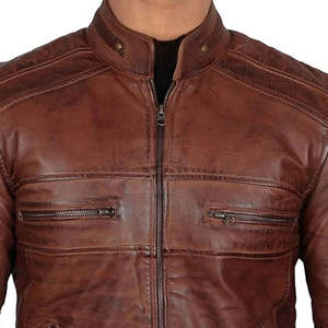 Chaqueta de Cuero de Invierno de Alta Calidad y Venta Caliente, Diseño Personalizado, Corte Ajustado - Product Image 3