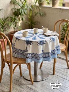 Unique Design <b>Round</b> <b>Table</b> Cover Printed Cotton Dining <b>Tablecloth</b> <b>for</b> Home Decor Kitchen and Events Available At Reasonable Price - Product Image 2