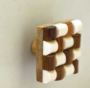 Pomo de resina y madera para armario de dormitorio, cómoda, gabinete de cocina y hogar, tirador de cajón de resina y madera - Product Image 5