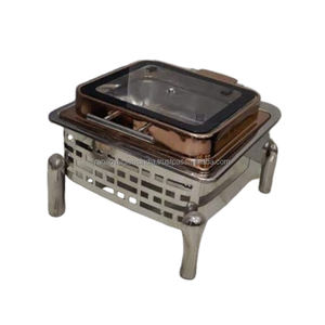 Meilleures ventes Ensembles de chauffe-plats traditionnels en acier inoxydable plaqués cuivre et chauffe-buffets Forme et taille personnalisées - Product Image 4