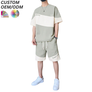 Conjuntos de Camisetas de Algodón Tejido para Hombre, Transpirables, Estilo Urbano, Casuales, para Verano, con Logotipo Personalizado, Soporte OEM/ODM, Venta al Por Mayor - Product Image 4
