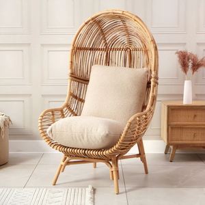 Rattan <b>Garden</b> <b>Chair</b> Coastal Style Outdoor Furniture Durable Tapered Leg Arm <b>Chair</b> for Living Room or Home Office - Product Image 6