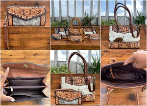 กระเป๋าถือและกระเป๋าสตางค์หนังแท้พร้อมสายรัดข้อมือ2ชิ้น2025ใหม่มีสไตล์ชุดดีไซน์เนอร์สำหรับผู้หญิง - Product Image 3