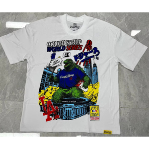 Camisetas de Algodón con Estampado Gráfico Personalizado, 100% Algodón, Estilo Urbano, Tallas Grandes, para Hombre y Mujer, OEM, ODM, Impresión por Serigrafía, Venta al Por Mayor - Product Image 4