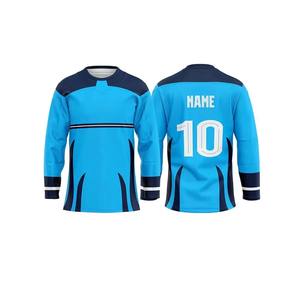 Maillots de hockey sur glace personnalisés en sublimation, grande quantité, unisexe, respirants, imprimés, anti-humidité, col en V, 100 % polyester - Product Image 6
