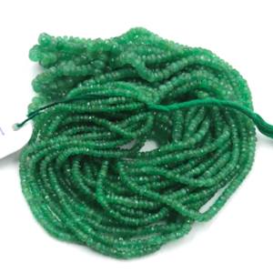 Cuentas redondas facetadas de esmeralda zambiana natural de alta calidad, hilo de cuentas de 16 pulgadas para la fabricación de joyas, esmeralda de nacimiento. - Product Image 3