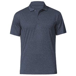 Polo en coton premium pour homme sur mesure, col côtelé à trois boutons, manches courtes, style business décontracté, fabricant OEM ODM - Product Image 5