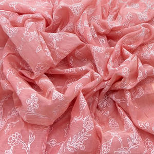 Tela de Chifón Bordada Malty Dobby, 100% Poliéster, Transpirable, Ecológica, para Bodas, Color Personalizado, Suministro Textil, Exportaciones - Product Image 4
