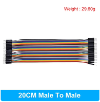 Cable Jumper Dupont de 40 Pines, 10cm/20cm, 2.54mm, Macho-Hembra, para Protoboard, Conector de Cinta Arcoíris, Kit de Prototipos Electrónicos DIY