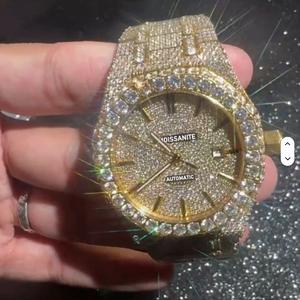 Pass Diamond Tester VVS 1 Moissanite Square Alloy Automatic <b>Mechanical</b> <b>Watch</b> 40mm Crocodile Band <b>for</b> <b>Men</b> - Product Image 4