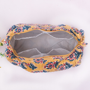 Sac de maquillage matelassé multifonctionnel et écologique pour l'été, unisexe, portable, lavable, avec fermeture éclair, grand format, pour le voyage - Product Image 5