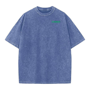 Camiseta Oversize de Alta Calidad 100% Algodón Estilo Urbano Vintage de Gramaje Pesado con Efecto Lavado Ácido para Impresión DTG Personalizada Lisa - Product Image 4