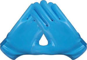 Gants de football américain Blue Lineman, poignées antidérapantes, paume rembourrée, personnalisables, unisexes, en latex, silicone, gel, imperméables, tactiles - Product Image 3