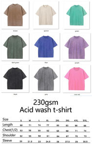 Camiseta Personalizada con Logotipo Vintage Lavada al Ácido para Hombre, Camisetas Extra Grandes de Algodón Grueso, 100% Algodón para Hombre - Product Image 6