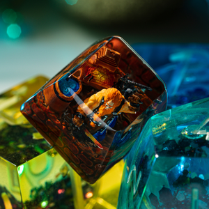 Teclas Místicas de Anime, Teclas Artesanales Personalizadas, Teclas Anime Lindas, Teclas Verdes, Juego de Teclas, Teclas de Resina - Product Image 4