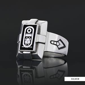 Bague Maçonnique BOJ 027 Personnalisée Unisexe Franc-Maçon Personnalisé Texas Maître Maçon Bague Chevalière Hip Hop Argent Prix Bas - Product Image 6